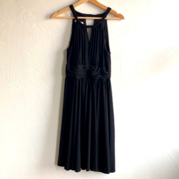 WHBM✨Black Halter Fit & Flare Cocktail Dress - Picture 2 of 6